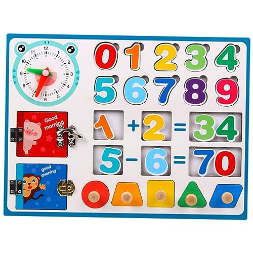 ibasenice 1Satz Mathe Lernspielzeug für Kleinkinder Montessori Beschäftigt Board mit Addition und Subtraktion Fördert Kognitive Fähigkeiten Sicher und Langlebig für Jungen von ibasenice