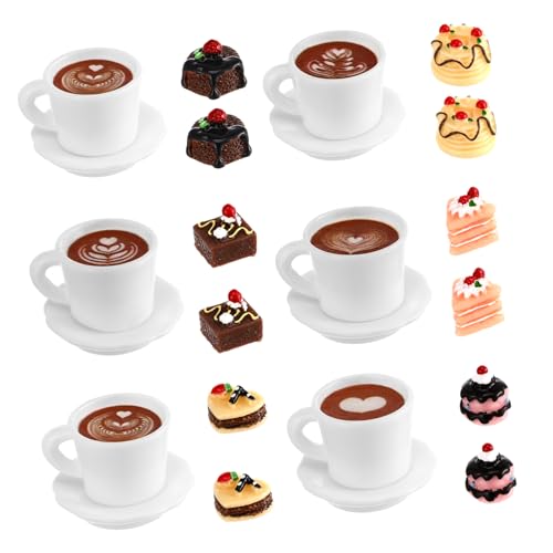 ibasenice 1Satz Puppenhaus Essen Realistische Künstliche Kuchen Desserts Teiliges DIY Zubehör für Puppenhaus zum Dekorieren und Ausstellen von Miniaturen von ibasenice