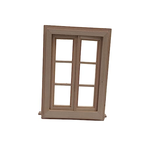 ibasenice 1Stk Holzfenster selber Bauen deko flurmöbeln House Decoration Kinderzimmer Dekoration spilzeug spielwaren draußen Modellbau Mini-Fenster Mini-Möbel Bambus von ibasenice