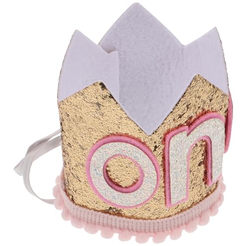 ibasenice Elegante Glitzer-geburtstagsmütze – Kronen-stirnband Für Baby-mädchen Foto-requisite Zum 1 Geburtstag Bequem Und Stilvoll von ibasenice