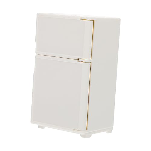 ibasenice 1Stk Kühlschrank Modell dekorativer Kühlschrank Miniaturmöbel Mini-Möbel Mini-Kühlschrank Spielzeug Miniaturkühlschrank Puppenhausmöbel Haushalt schmücken Dekorationen Plastik Weiß von ibasenice