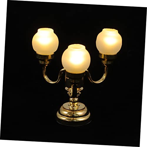 ibasenice 1Stk Puppendachlicht Glamping-Zubehör Mini- -Dekor Ornament Wohnkultur Mini-Hausszenenmodell Mini-Hausszenen-Requisite Möbel Mini-Licht kleine Deckenlampe Kleiner Kronleuchter von ibasenice