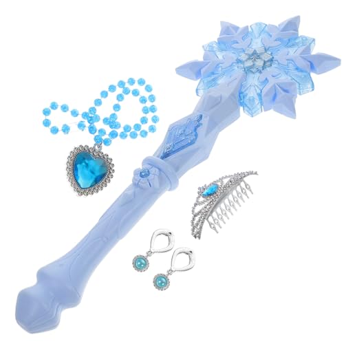 ibasenice 1Stk Schneeflocken-Glitzerstift zappeln blinkender LED-Prinzessinnen-Zauberstab party kinderparty leuchtstäbe leuchtendes Zauberstabspielzeug leuchtender Stab Plastik Blue von ibasenice