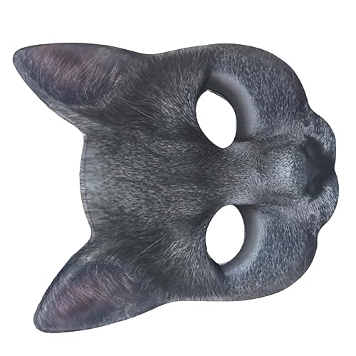 ibasenice 1Stk lustige Katze Halloween-Neuheit Cosplay-Maske halbäugige Katze Cosplay-Katze Maskerade-Maske Kostüm Maskerade Katze Gesichtsmaske Katzenmaske mit halben Augen bilden Kleidung von ibasenice