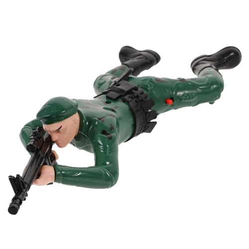 ibasenice 1Stück Elektrischer Kriechender Soldat Mit Musik Und Licht Sicheres Kunststoffmaterial Kinderpartys Und Geschenkidee Krabbelspielzeug Für Kreative Rollenspiele von ibasenice