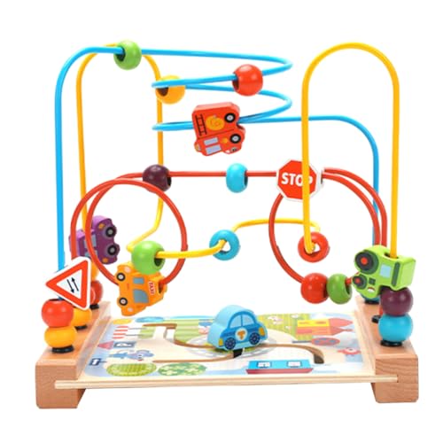 ibasenice 1Stück Lustiges Holz Puzzle Mit Ozeanlabyrinth Für Fördert Lernspiel Und Motorische Fähigkeiten Für Jahre Perlenspielzeug Zur Farberkennung Und Kreativen von ibasenice