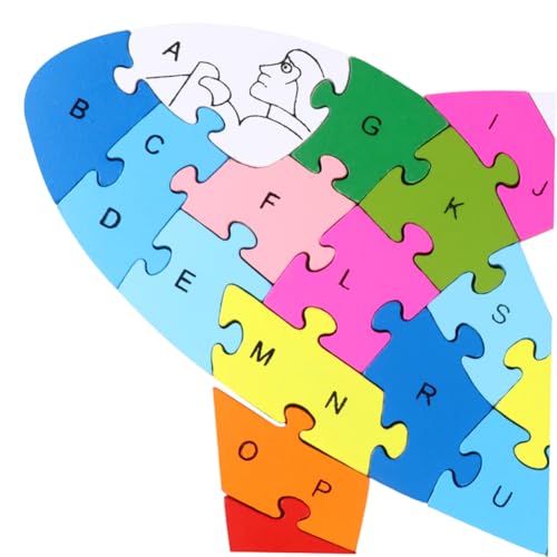 ibasenice 1pc 26 Puzzle- Für Puzzlematte Bausteinspielzeug Rätseln Puzzle- Aus Holz Bambus von ibasenice