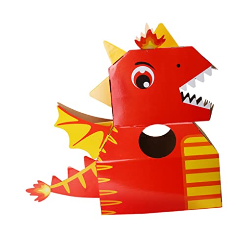 1stk Dinosaurier-Kopf Kleidung Für Schwimmbad Dinosaurier-karton Spielhaus Aus Pappe Für Dinosaurier-Cosplay Montage Tragbarer Karton Papier Rot ibasenice 1stk Dinosaurier-Kopf Kleidung Für Schwimmbad Dinosaurier-karton Spielhaus Aus Pappe Für Dinosaurier-Cosplay Montage Tragbarer Karton Papier Rot ibasenice von ibasenice