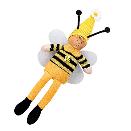 ibasenice 1stk Geflügelter Langbeiniger Gnom Bienenpuppe Dekorative Bienenpuppe Gefülltes Bienenförmiges Festpuppengeschenk Festival-Puppe Puppe Stoff von ibasenice