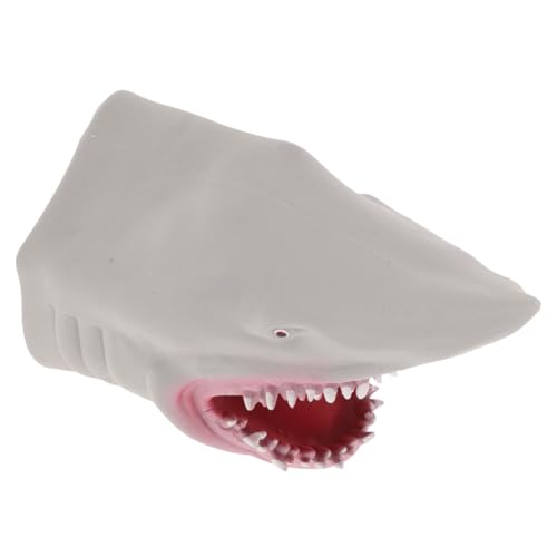 ibasenice 1stk Handpuppen Für Badespielzeug Hai Dinosaurier-handpuppe Hai- Welt Marionettenhai Fischspielzeug Wasserspielzeug Geschichte Marionetten Grey von ibasenice