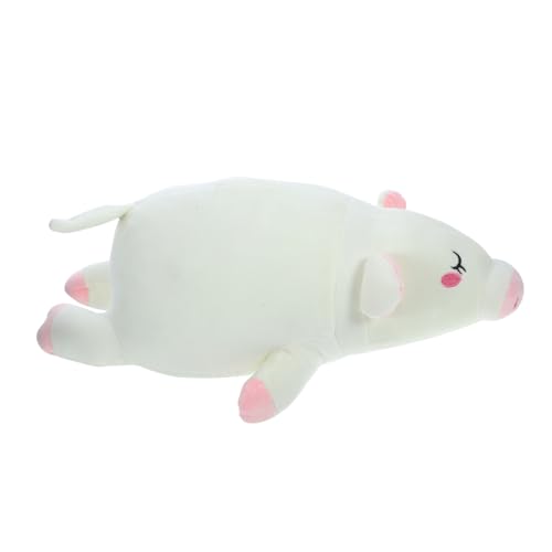 ibasenice 1stk Schweinepuppe Kindergeschenk Kinderpuppenspielzeug Werfen Kissen Gefüllte Puppe Puppe Plüschpuppenspielzeug Dekokissen Weiß Pp Baumwolle von ibasenice