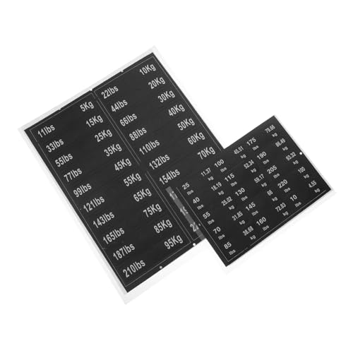 ibasenice 2 Blätter Weight Labels Sticker Selbstklebend Robust Haftend für Fitnessgeräte Gewichtsblock Aufkleber Geeignet für Hanteln Langhanteln Kraftmaschinen ibasenice 2 Blätter Weight Labels Sticker Selbstklebend Robust Haftend für Fitnessgeräte Gewichtsblock Aufkleber Geeignet für Hanteln Langhanteln Kraftmaschinen von ibasenice