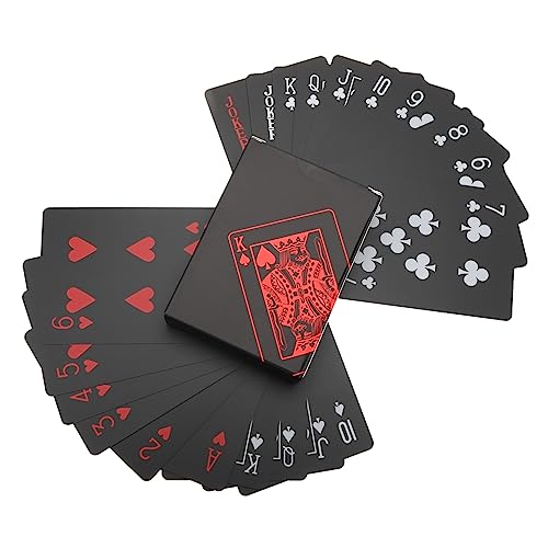 ibasenice 2 Kisten Spiele plastikkarten familienspiel spielwaren skartkartenspiel kartenhalter Spielkarten Schwarze Spielkarten Poker brettspiel versorgung Rechteckkarten nach Hause von ibasenice