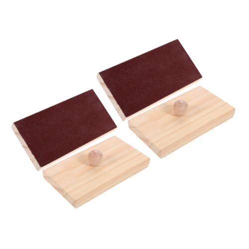 ibasenice 2 Paare Holz Sandblock Percussion Instrument Musikinstrumente für Montessori Rhythmus Lernspielzeug Tragbar Kompakt Leicht Stimuliert Musikalische Entwicklung von ibasenice