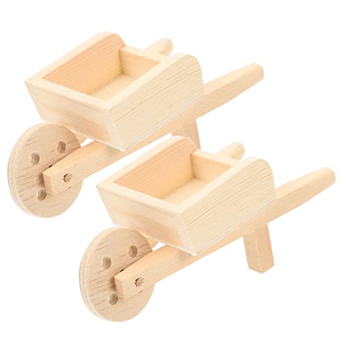 ibasenice Miniatur-schubkarre Spielzeug 2 Stück Holz Puppenhaus- Modelle Für Mini-Garten Und Heimdekoration ibasenice Miniatur-schubkarre Spielzeug 2 Stück Holz Puppenhaus- Modelle Für Mini-Garten Und Heimdekoration von ibasenice