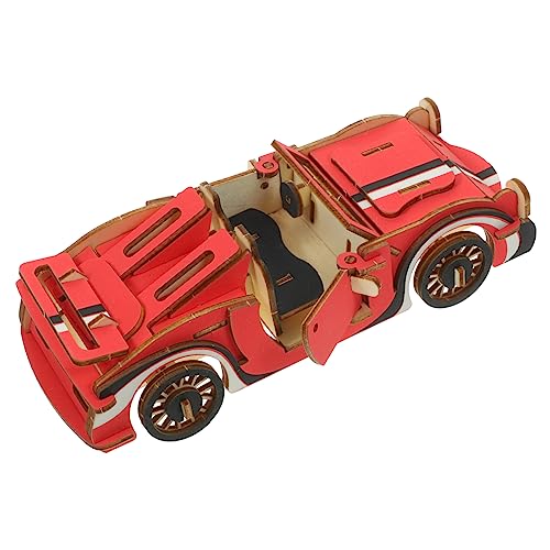 ibasenice 2 STK DIY 3D Holzpuzzle Rätsel puzzletisch kreatives 3D-Puzzle 3D-Puzzlebrett Holz 3D-Puzzles Holz 3D-Auto-Puzzlebrett Holz Erdfarben Wagen Combo-Platte Hölzern von ibasenice