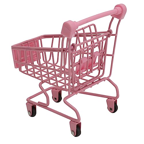 ibasenice 2 STK Schreibtisch-stifthalter-Wagen Einkaufswagen Für Lebensmittel Trolley-handwagen Puppe Mini-einkaufswagen Trolley-Ornamente Zielwagen Abschlussball Aufbewahrungskorb Mutter von ibasenice