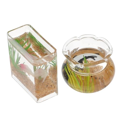 ibasenice 2 Stück Miniatur-Aquarium Mini-hausdekor für Puppenhaus Im Maßstab 1:12 Heimdekoration Exquisite Verarbeitung und Dekorative Wirkung. von ibasenice