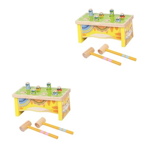 ibasenice 2 STK Spielzeuge Kinderspielzeug Spielset aus Holz Gopher-Beat pädagogisches Spielzeug Gopher-Spiel Schlagen hölzern Erdhörnchen Schlag-einen-Maulwurf Kleinkind Bambus von ibasenice