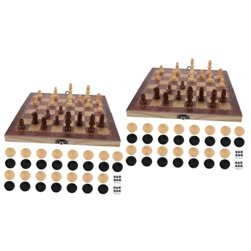 ibasenice 2 Sätze 3 Internationales Schach Pädagogisches Schach Spielzeug Für Kinder Schach Spielzeug Kinderspielzeug Geschenke Brettspiele Hölzern Spielzeug Schach Reisen von ibasenice