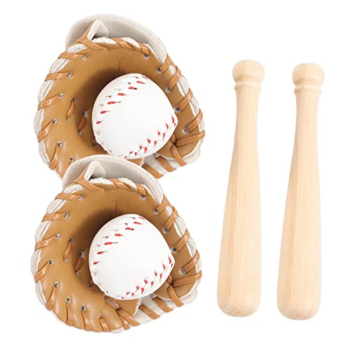 ibasenice 2 Sätze Baseball-Softball-Abdeckung Baseball Goodie Bags Gefälligkeiten Mini-Baseballschläger zum Basteln für kinderspielzeug Baseball-Zubehör Mini-Baseball- von ibasenice