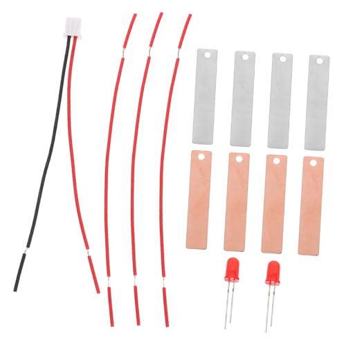 ibasenice 2 Sätze DIY Fruchtbatterie Experimentierset mit Kupfer elektroden für Physikunterricht LED Stromerzeugung aus Kartoffel Zitrone Wissenschaftliches Lernspielzeug von ibasenice