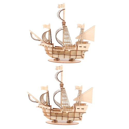 ibasenice 2 Sätze Diorama Puzzle Erwachsenen Puzzle Montagespielzeug zabawki stymulujące rozwój Erwachsene Segelboot-Puzzle Coole Rätsel für Erwachsene 3D-Puzzle Holz Khaki von ibasenice