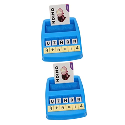 ibasenice 2 Sätze Kartenbriefmaschine Spielzeug Rechtschreib-Memory-Spiel Buchstabenkarten Wörter Lernende Maschine Matching-Alphabet-Spiel Mathe-lernspiel Baby Studienkarte 2 in 1 Abs von ibasenice