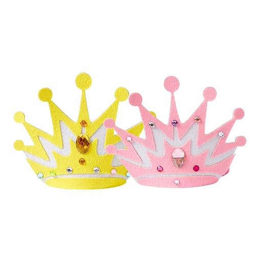 ibasenice 2 Sätze Königin Krone selber machen Kronenmaterialien Geburtstagskrone Bausätze basteln für bastelmaterial für DIY Partykrone DIY tiara handwerk Nicht gewebt von ibasenice