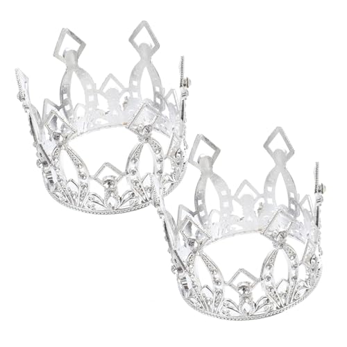 ibasenice 2 Sätze Kuchen Krone Hochzeitsdeko Hochzeit Deko Geschenkidee Cake Deko Kuchen -topper Die Kinderkrone Silberne Krone Für Zinklegierung Silver 2 Stück * 2 von ibasenice