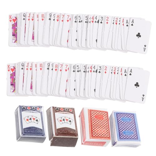 ibasenice 2 Sätze Miniaturisierte Spielkarten für Puppenhäuser Papiermaterial Lustige Spielzeuge für Rollenspiele und Partys und Kreative Dekorationen Zufällige Farbe ibasenice 2 Sätze Miniaturisierte Spielkarten für Puppenhäuser Papiermaterial Lustige Spielzeuge für Rollenspiele und Partys und Kreative Dekorationen Zufällige Farbe von ibasenice