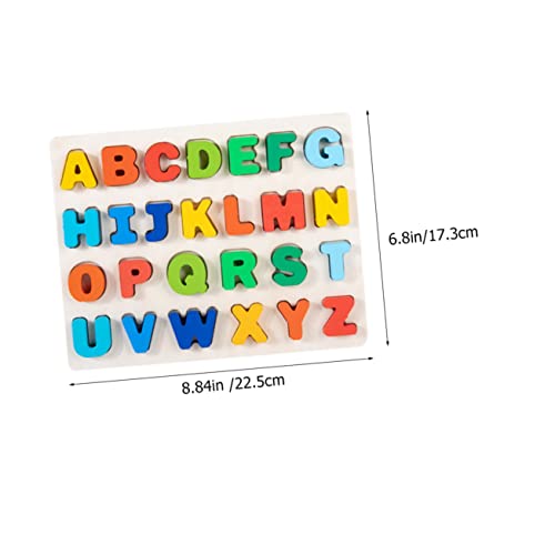 ibasenice 2 Sätze Montessori Holzpuzzle Alphabet Zahlen Formen Teiliges Lernspielzeug für Ab Jahren mit Glatten Kanten und Farbenfrohen Modellen Hand Auge Koordination und Kognitiver von ibasenice