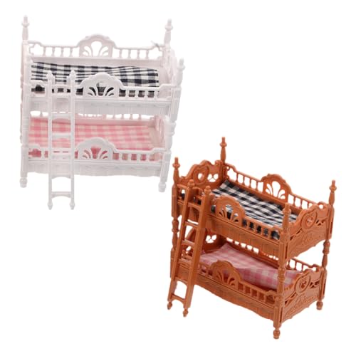 ibasenice 2 Sätze Puppenhaus Etagenbett Miniatur Realistische Puppenmöbel für Schlafzimmer Speziell für Puppenhäuser Fördert Kreatives Rollenspiel und Familieninteraktion ibasenice 2 Sätze Puppenhaus Etagenbett Miniatur Realistische Puppenmöbel für Schlafzimmer Speziell für Puppenhäuser Fördert Kreatives Rollenspiel und Familieninteraktion von ibasenice