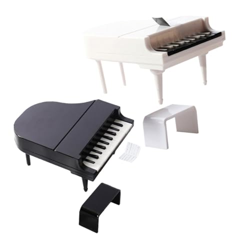 ibasenice 2 Sets Miniatur Klavier Modell Hocker Set Für Puppenhaus Dekorative Ornament von ibasenice