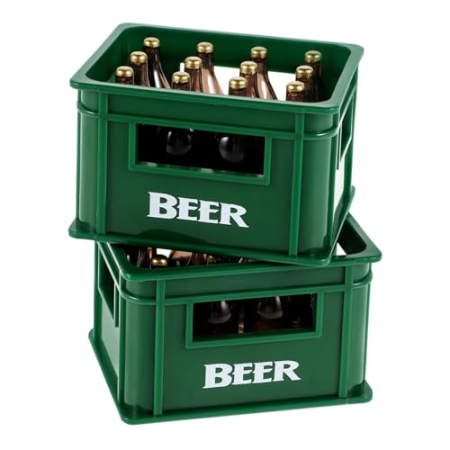 ibasenice 2 Sets Mini-hausdekor Miniatur-getränkeflaschenmodell Realistisches Kunststoff-Miniatur-weinkistenflaschenspielzeug Für Puppenhauszubehör von ibasenice