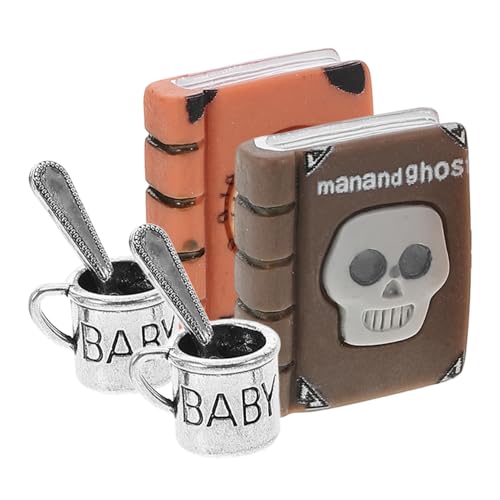 ibasenice 2 Sätze Puppenhaus-Modell Dekoration kaffeetasse Puppenhaus Sammlung Büro Szene Modell Puppenhaus Handwerk Miniaturen winzig Puppenhaus-Miniaturzubehör Miniatur-Zubehör Harz von ibasenice