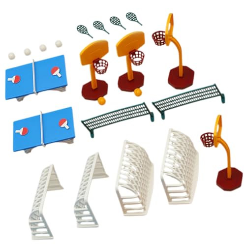 ibasenice Puppenhaus Zubehör 2er Pack Ausrüstung Tischtennis Basketball Rack Für von ibasenice
