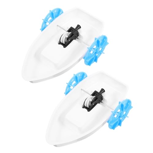 ibasenice 2 Sätze Raddampfer-Set Inflator Planke Luft Zubehör Messgerät basteln für Deutsches Technikspielzeug Wissenschaftsspielzeugset DIY-Boot Bauen Segelboot selber Bauen PVC Weiß von ibasenice