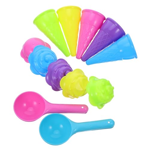 ibasenice 2 Sätze Sandspielzeug Eiscreme Förmchen und Schaufel Lebensmittelechte Kunststoff Sandform Eisbecher Zubehör Vielseitig für Strand Sandkasten und Indoor Spielspaß von ibasenice