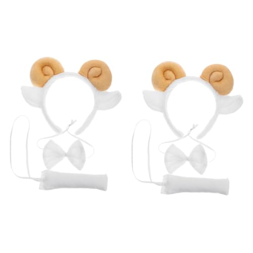 ibasenice 2 Sätze Schaf Kostüm Stirnband Set mit Plüsch Hörnern und Fliege Leichtes Halloween Cosplay Accessoire für Frauen Vielseitig Tragbar Modisch und Bequem ibasenice 2 Sätze Schaf Kostüm Stirnband Set mit Plüsch Hörnern und Fliege Leichtes Halloween Cosplay Accessoire für Frauen Vielseitig Tragbar Modisch und Bequem von ibasenice