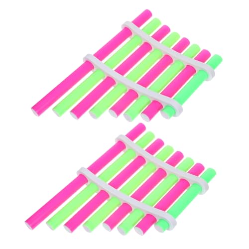 ibasenice 2 Sätze Selbstgemachte Panflöte Musikspielzeug Kleines Panflötenspielzeug Kleinkinder Kleines Instrument Panflötenmodell DIY DIY Montageinstrument Kunststoff Mini von ibasenice