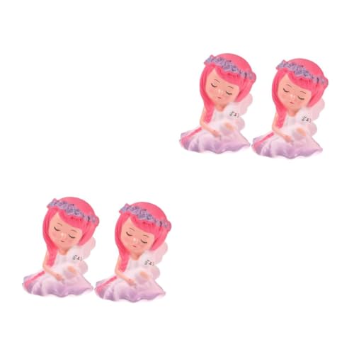 ibasenice 2 Sätze Skulptur Des Kleinen Mädchens Willkommen Tabletop-mädchenfigur Kuchen Kranz Mädchen Figur Wohnkultur Geburtstagstorte Vinyl 2 Stück * 2 von ibasenice