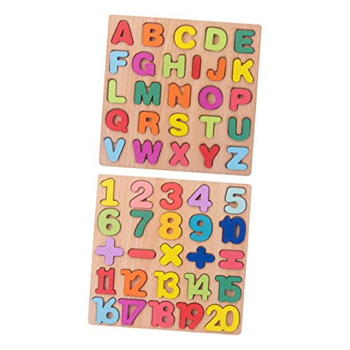 ibasenice 2 Sätze Teiliges Holzpuzzle für Kleinkinder Bunte Zahlen und Buchstabenformen Pädagogisches Lernspielzeug Denkfähigkeit Feinmotorik und Kommunikation für Frühe Bildung ibasenice 2 Sätze Teiliges Holzpuzzle für Kleinkinder Bunte Zahlen und Buchstabenformen Pädagogisches Lernspielzeug Denkfähigkeit Feinmotorik und Kommunikation für Frühe Bildung von ibasenice