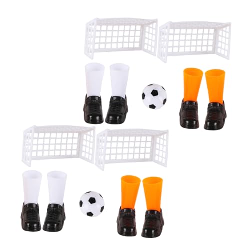 ibasenice 2 Satz Mini-Finger-Fußballspielzeug Fußball-Actionfiguren passendes fußballschuhe fußballtor für Fußballarmbänder für Fingerspielzeug Plastik von ibasenice
