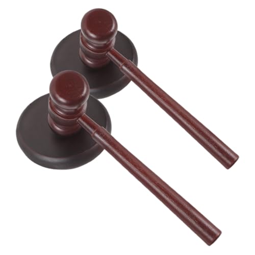 ibasenice 2 Satz -Richterhammer Richterhammer Holz Richterhammer Holz Hammer Richterhammer Geschenkspielzeug Hammerspielzeug Kleiner Hammer Light Brown von ibasenice