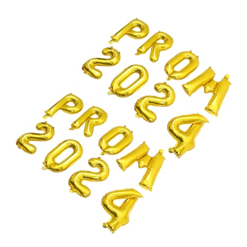 ibasenice 2 Sets Von Abschlussball-luftballons Dekorationen 2024 Graduation Party Supplies Happy Graduation Aluminiumfolienballons von ibasenice