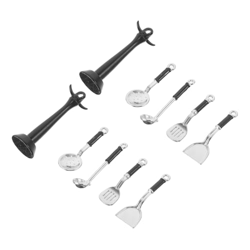 ibasenice 2 Sets Mini Mit Miniatur Inklusive Spieldekoration Schöpflöffel Utensil Inklusive Zum Kochen Und Zubehör Sieb Küche Suppenlöffel Utensilien Funktional Realistische Rollenspiel von ibasenice