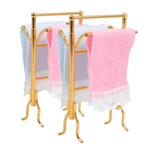 ibasenice Miniatur-handtuchhalter-modellset 2er-Pack Puppenhausregal Realistische Badezimmerszene-Requisiten Für Kreatives Spielen Von Kindern ibasenice Miniatur-handtuchhalter-modellset 2er-Pack Puppenhausregal Realistische Badezimmerszene-Requisiten Für Kreatives Spielen Von Kindern von ibasenice