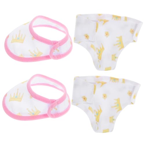 ibasenice 2 Sets Puppenunterwäsche Und Lätzchen Weicher Stoff Perfekt Für 18-Zoll-babypuppen Verkleidungszubehör Für Kinderpuppen Kleidungsoutfits Für Reborn-Puppen von ibasenice
