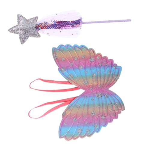 ibasenice Gradienten Schmetterling Flügel Fee Stick Set Kinder Kostüm Zubehör Festliche Leistung Requisiten Marke ibasenice Gradienten Schmetterling Flügel Fee Stick Set Kinder Kostüm Zubehör Festliche Leistung Requisiten Marke von ibasenice